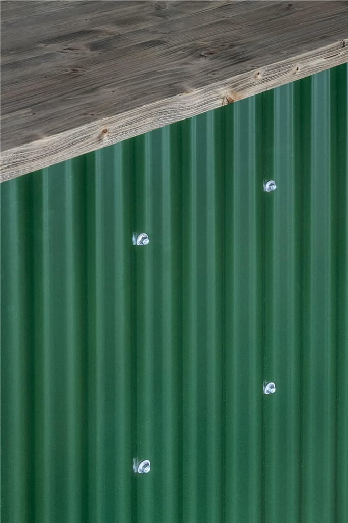 Corrugated Iron Detail at Bar Perchoir Lausanne