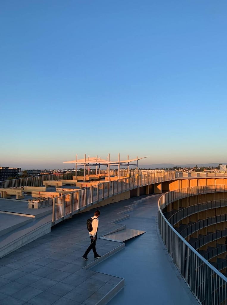 Breathtaking Sunset at Rooftop Bar Perchoir Lausanne